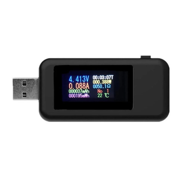 USB Teszter YANYXR H6M1, 10 az 1-ben, 4-30V, 0-6.5A, 200W