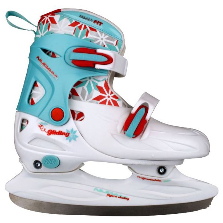 Patine pentru copii Nijdam Junior, 34-37, plastic, inox, 44,20x28x11,40cm