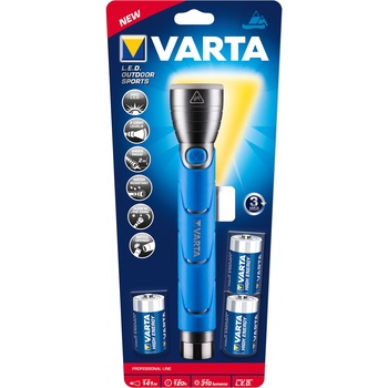 Lanterna LED Varta Outdoor Sports, 5W, 310 lm, 3C, Albastru Lanterna LED Varta Outdoor Sports, 5W, 310 lm, 3C, Albastru