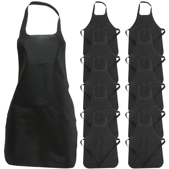 ZYBLSSBB, Set sorturi de unica folosinta din material netesut, ingrosate, rezistente la ulei si impermeabile – 11 bucati, negru, 58 x 40 cm