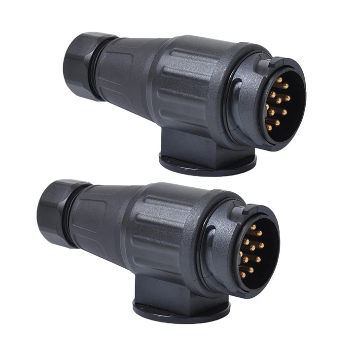 Adaptor cablu remorca 13 pini, negru, 12x6x5cm