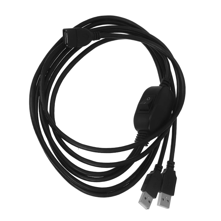 YANYXR USB nyomtató megosztó kábel, fekete, 150x2.5x2.2cm