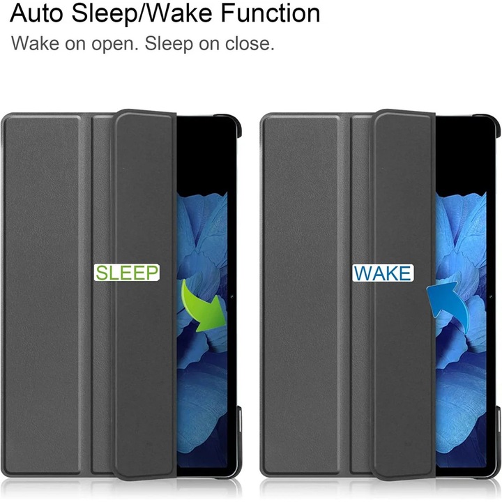 Калъф за таблет, Galaxy Tab A7 10.4, веган кожа, тъмносин, размери 10.4"