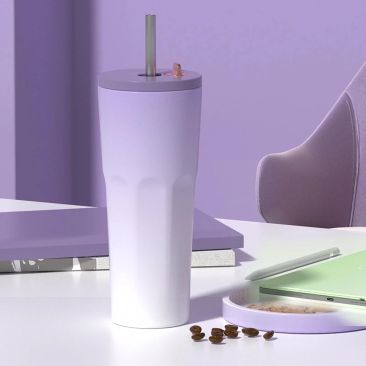 YANYXR termosz bögre 700ml dupla falú rozsdamentes acél, szivárgásmentes fedéllel, fekete 23x10x10cm