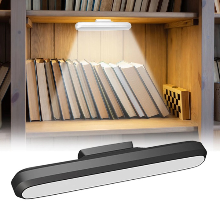 Lumina LED portabila ZYBLSSBB LSM2xh12070-BCS0016926-1, cu magnet si baza adeziva, reglabila, alimentare USB, telecomanda, alb