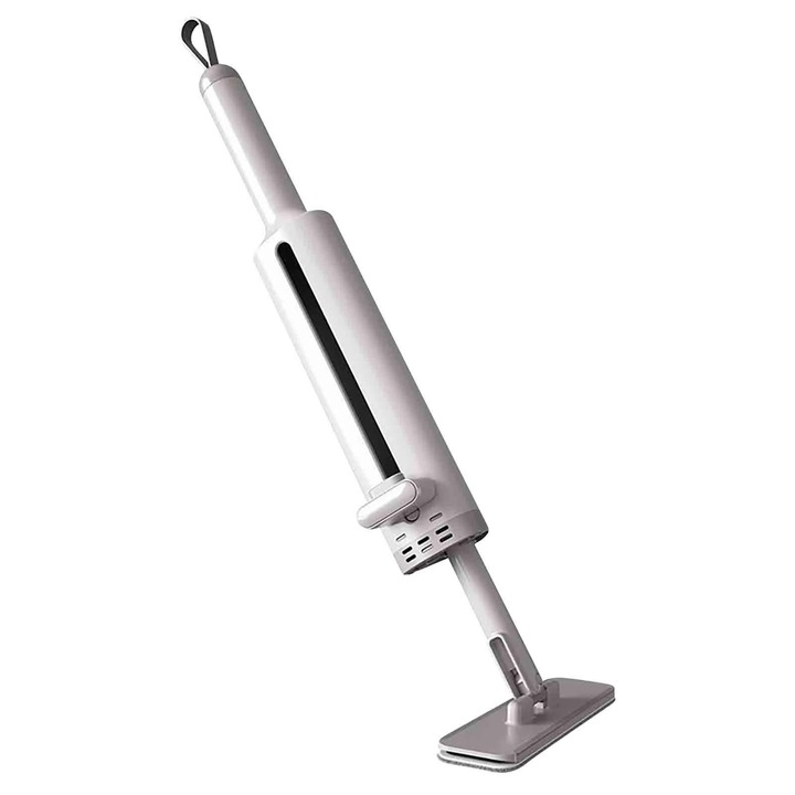 Mop mic rotativ YANYXR, compact, gri, 2 lavete microfibra