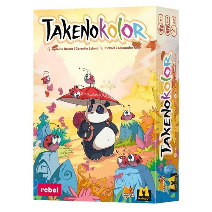 Joc de societate Takenokolor, 18749, 4 tipuri de foi, multicolor