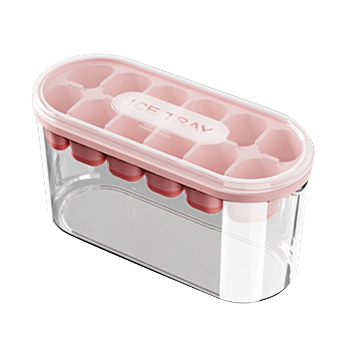Forma cuburi de gheata, capacitate mare, design detasabil, 18.7x8x10.5cm, multicolor