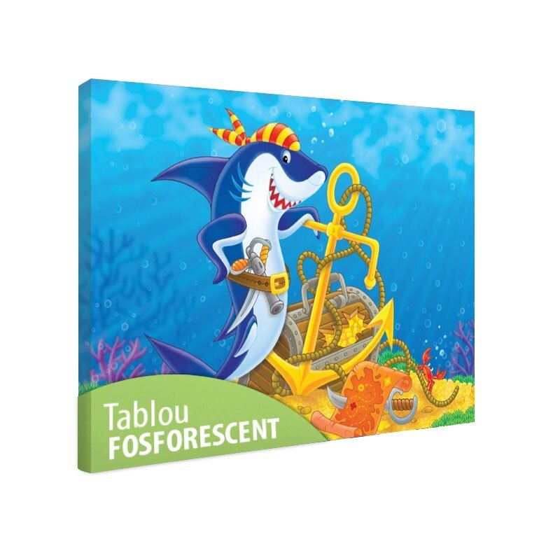 Tablou fosforescent Rechin 90x52 cm