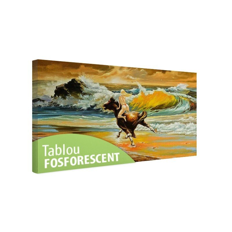Tablou fosforescent Calarind pe malul apei, 120x52 cm
