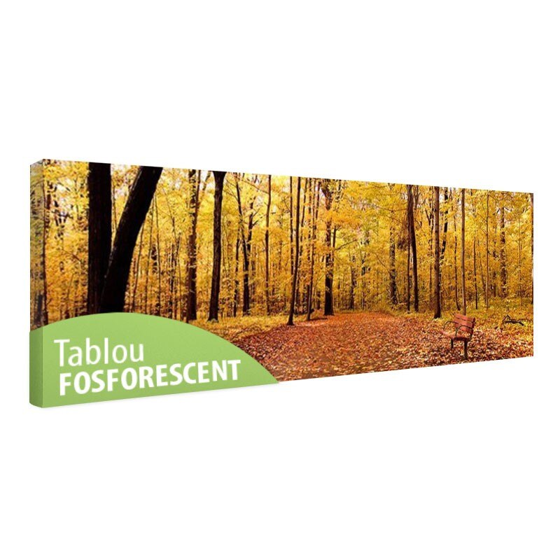 Tablou fosforescent Panorama de toamna, 120x40 cm