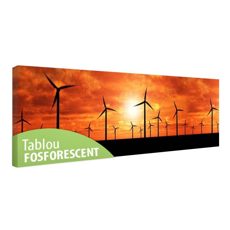 Tablou fosforescent Copaci ecologici, 60x20 cm