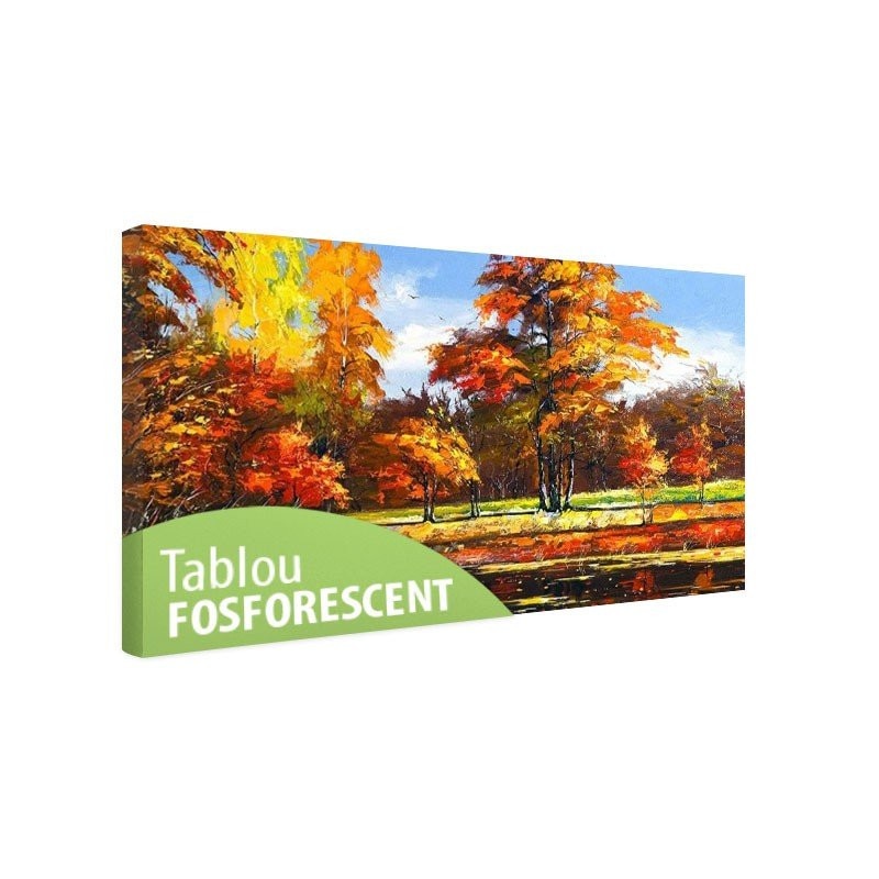 Tablou fosforescent Peisaj de toamna, 120x60 cm