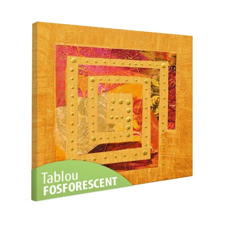 Tablou fosforescent Meditatie, 40x40 cm