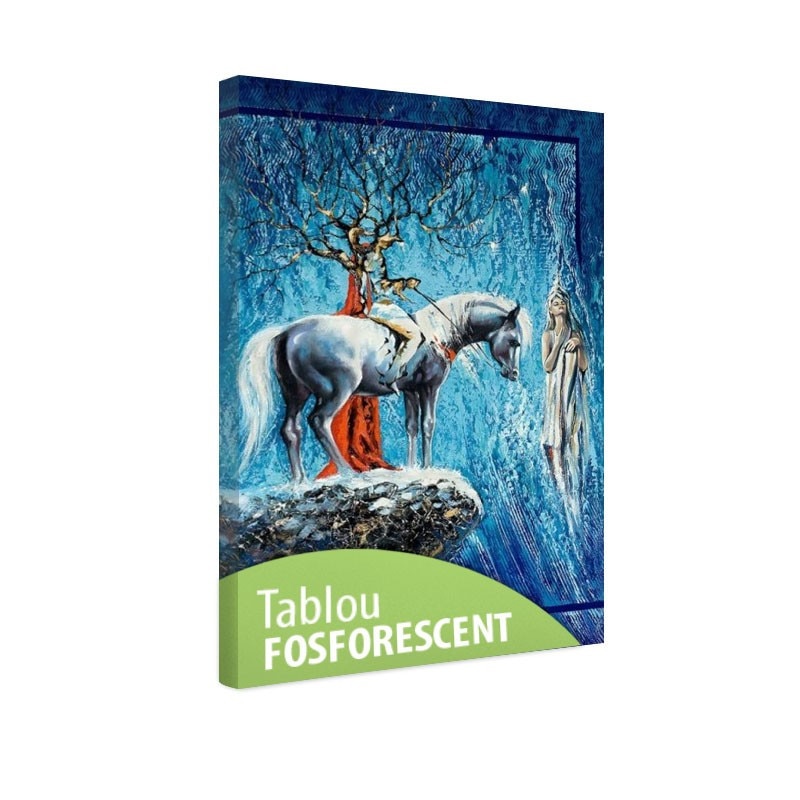 Tablou fosforescent Poveste, 90x52 cm