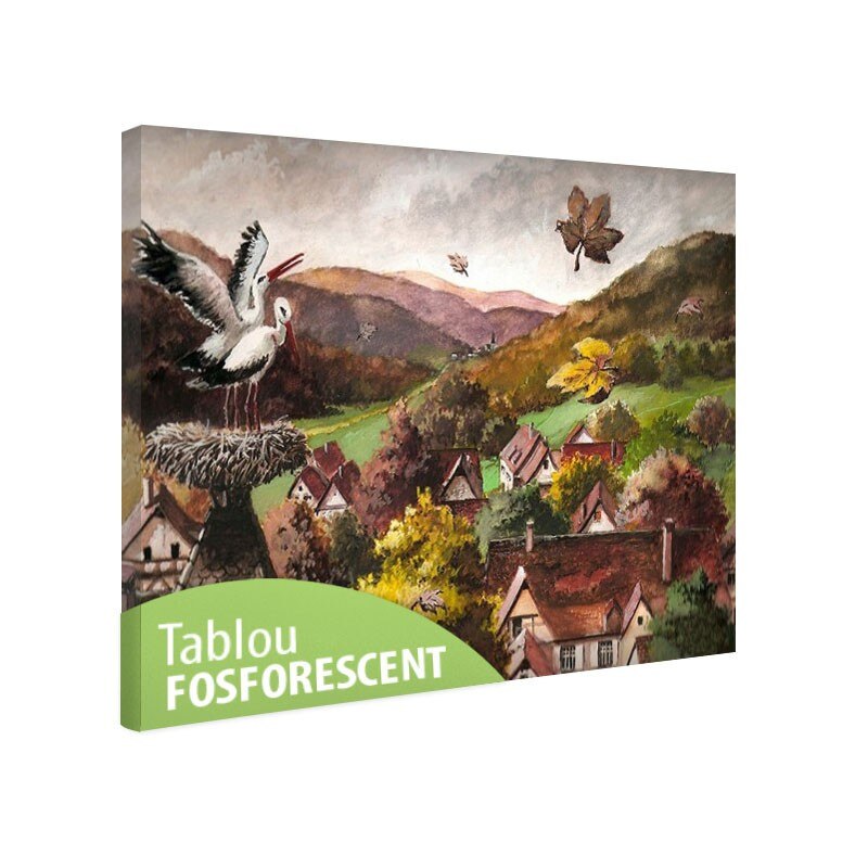 Tablou fosforescent Sat alsacian, 120x80 cm