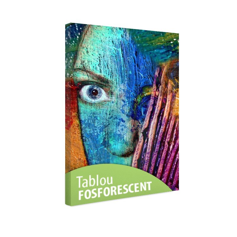 Tablou fosforescent Fata abstracta 52x90cm