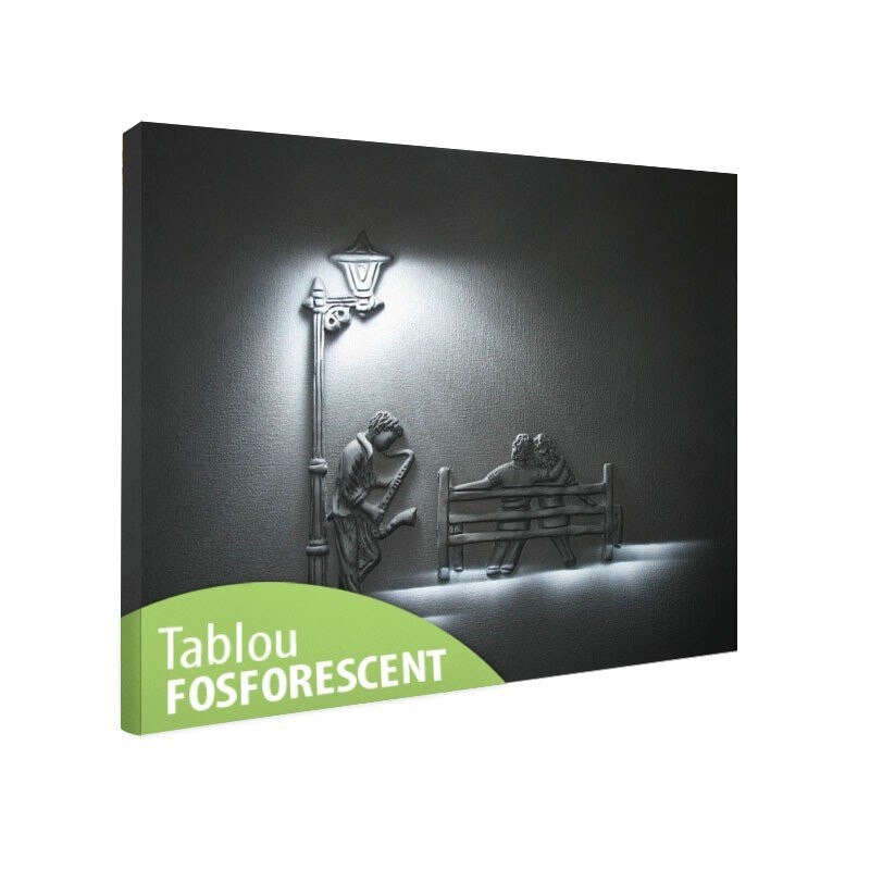 Tablou fosforescent Saxofonist 20x30 cm