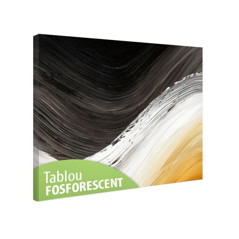 Tablou fosforescent Curba tricolora 120x80 cm