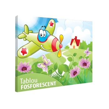 Tablou fosforescent Avionul vesel 60x90 cm Tablou fosforescent Avionul vesel 60x90 cm