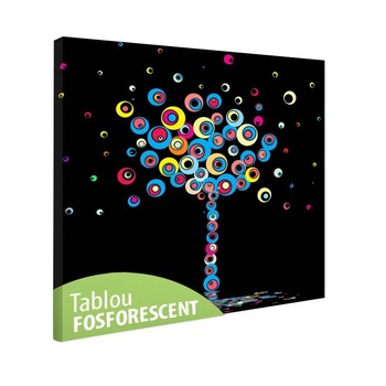 Tablou fosforescent Copac in culori 40x40 cm Tablou fosforescent Copac in culori 40x40 cm