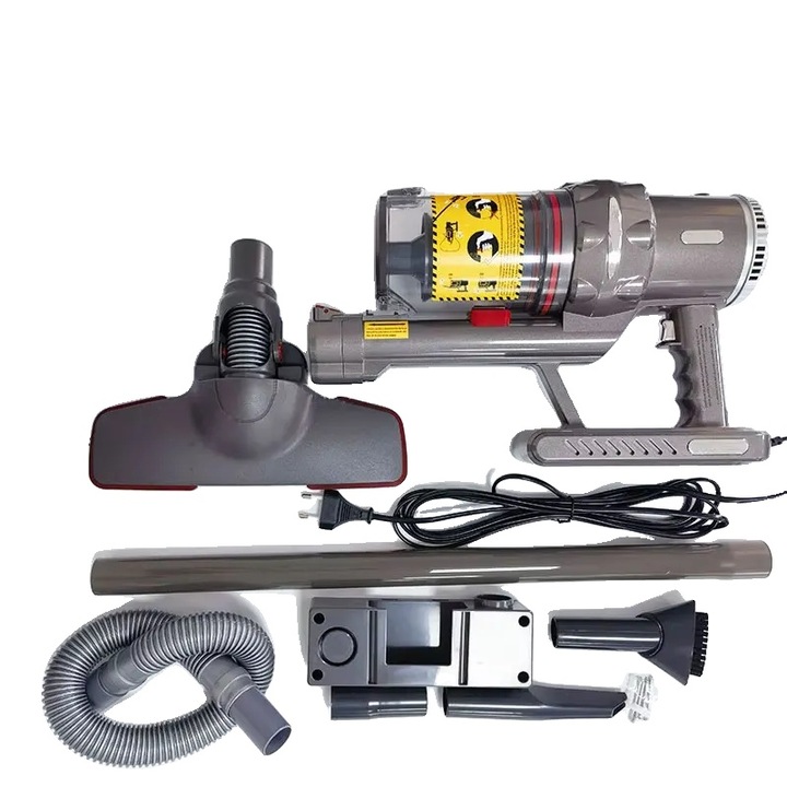 Aspirator portabil, 600W, capacitate 1.1L, 3 moduri de operare, argintiu, 370x120x230mm