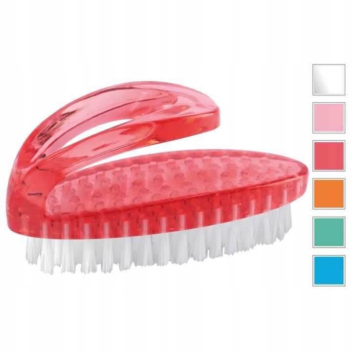 Perie de curatat maini si unghii cu maner, RAVI, roz