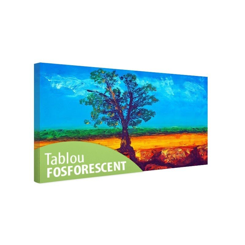 Tablou fosforescent Copac singuratic 120x60 cm