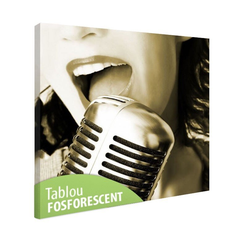 Tablou fosforescent Cantareata retro 50x50 cm