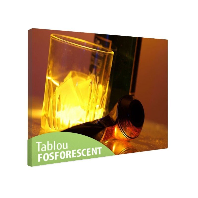 Tablou fosforescent Set de whisky 52x90cm