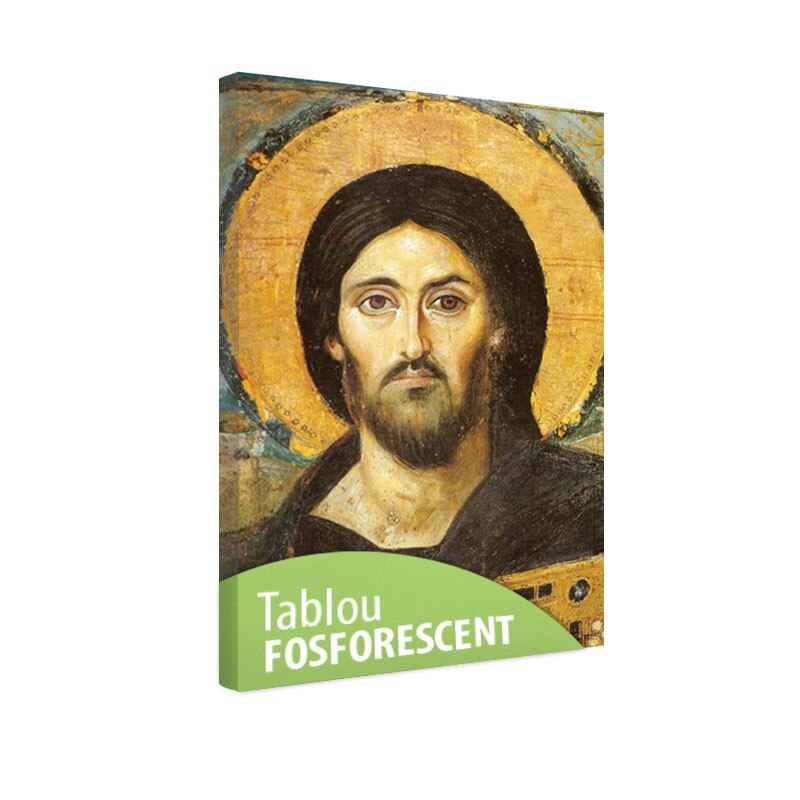 Tablou fosforescent Iisus cu biblia, 30x20 cm