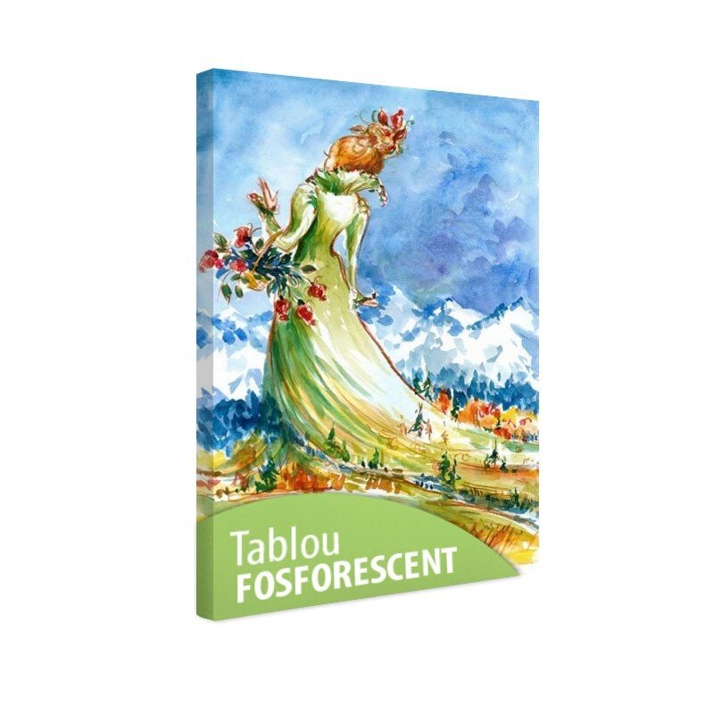 Tablou fosforescent Doamna Natura 52x90cm