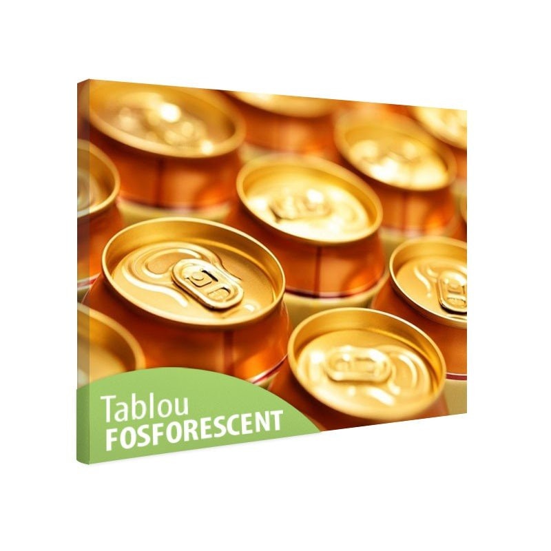 Tablou fosforescent Cutii de bere, 120x80 cm