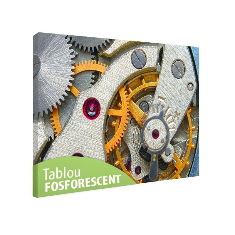 Tablou fosforescent Mecanism de ceas 90x52 cm