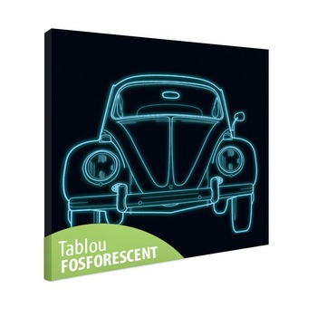 Tablou fosforescent Masina Beetle 40x40 cm Tablou fosforescent Masina Beetle 40x40 cm