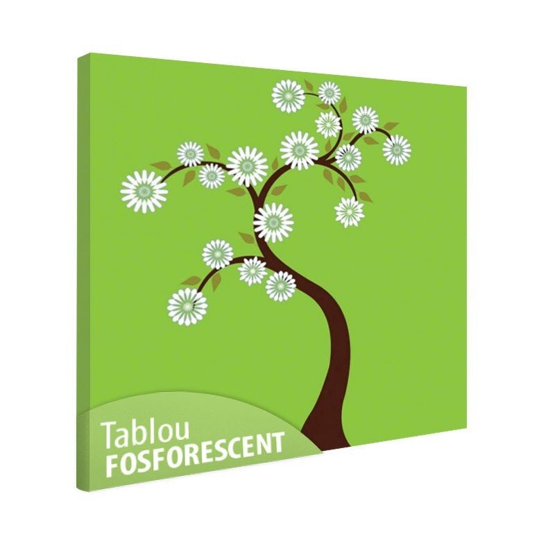 Tablou fosforescent Copac inflorit 50x50 cm