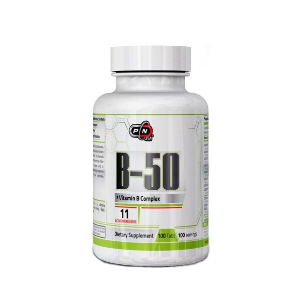 B Complex, B-50, 100 comprimate, Pure Nutrition USA