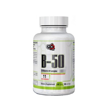 B Complex, B-50, 100 comprimate, Pure Nutrition USA B Complex, B-50, 100 comprimate, Pure Nutrition USA