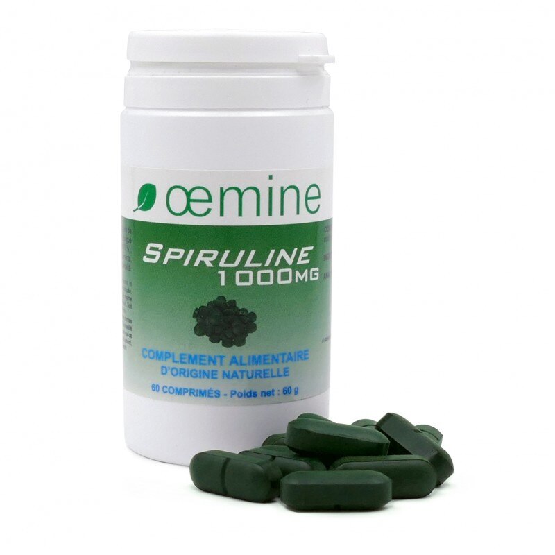Oemine Spirulina, 1000 mg, 60 comprimate