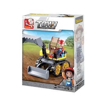 Set de constructie, Traxcavator mic, 132 piese, Sluban - Colectie noua Set de constructie, Traxcavator mic, 132 piese, Sluban - Colectie noua