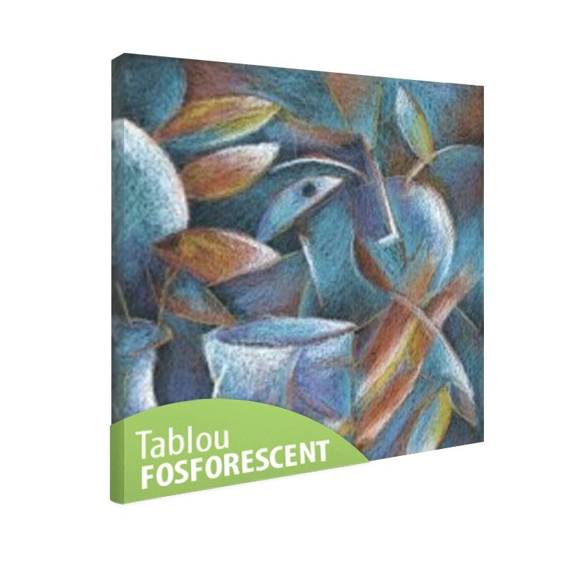 Tablou fosforescent Frunze 40x40 cm
