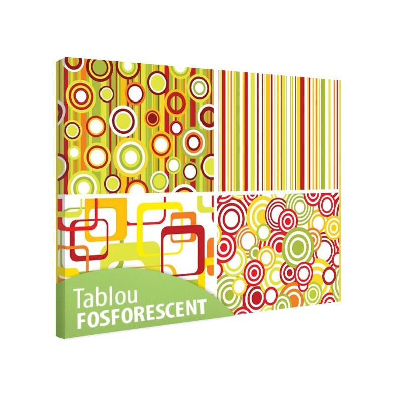 Tablou fosforescent Patru parti 52x90 cm