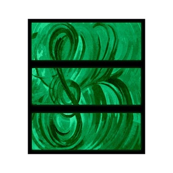 Set tablou fosforescent albastru muzical 180x60 cm Set tablou fosforescent albastru muzical 180x60 cm