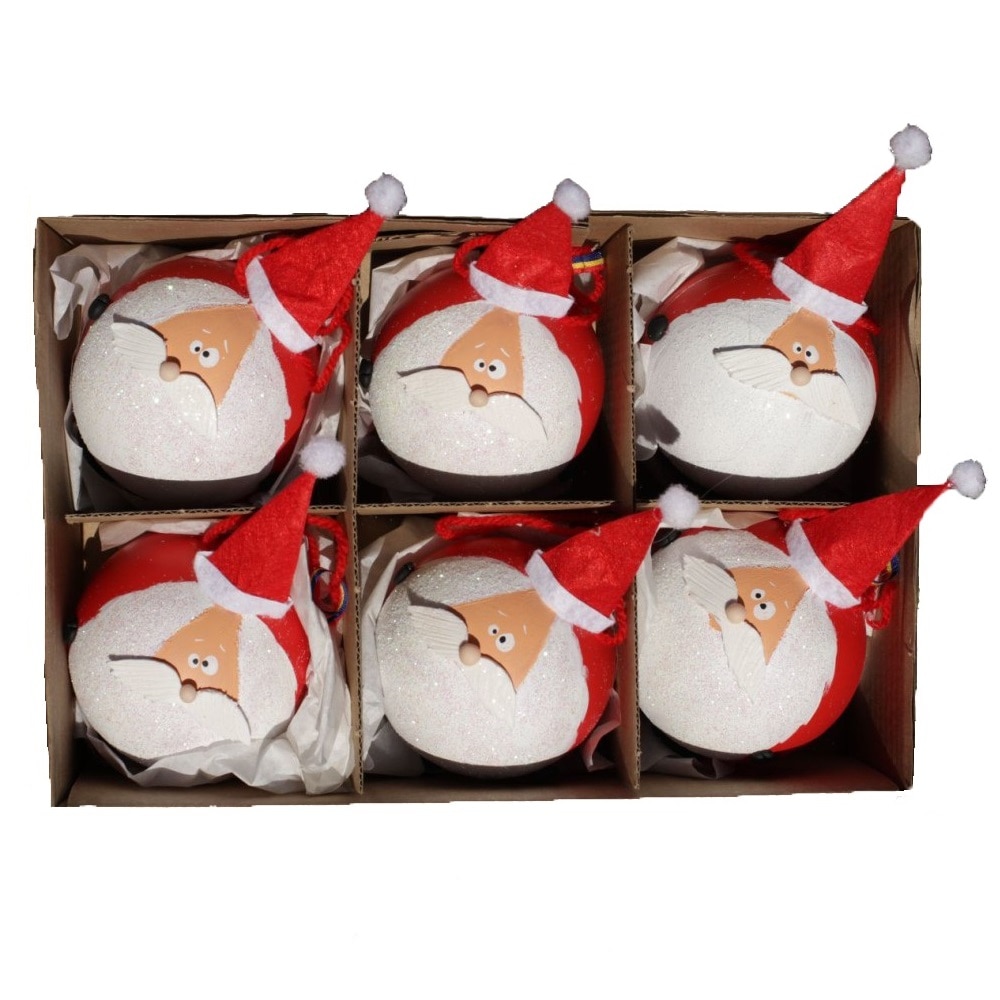 Globuri Mos Craciun realizate manual 100%, produse traditionale romanesti