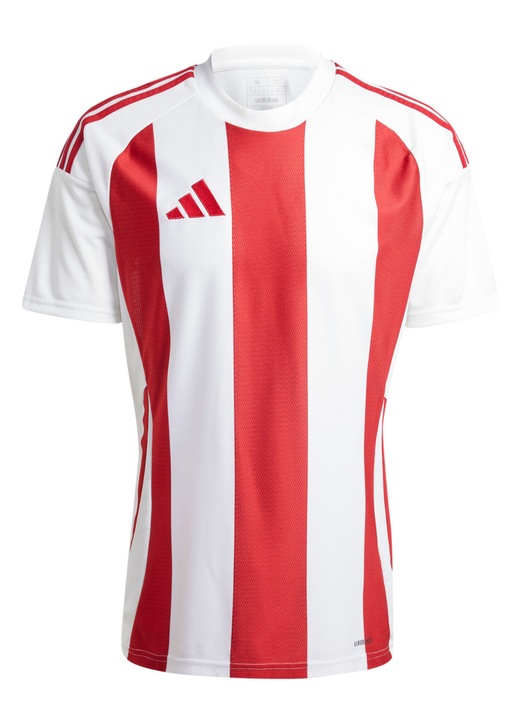 Adidas Striped 24 Jersey férfi póló, fehér-piros, 100% újrahasznosított poliészter anyag, M INTL