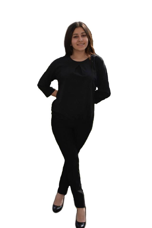 Bluza subtire cu croiala simpla,D&J Exclusive, Negru