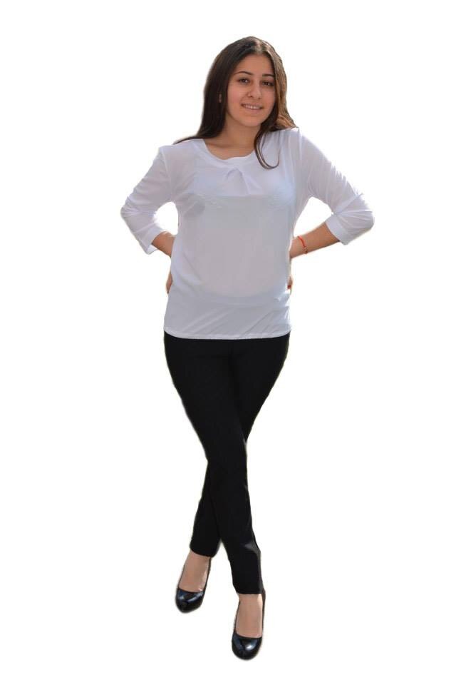 Bluza subtire cu croiala simpla,D&J Exclusive, Alb