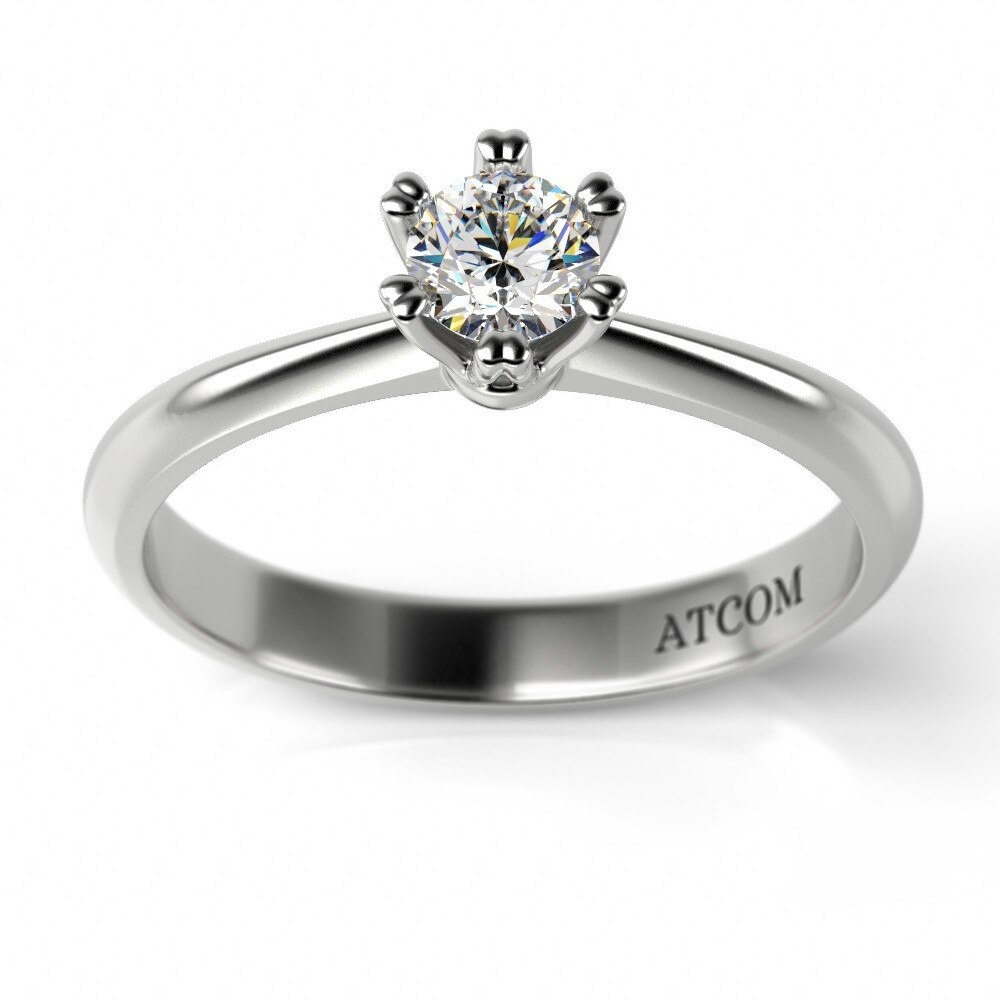 Inel de logodna din aur alb cu diamant Karmel 52