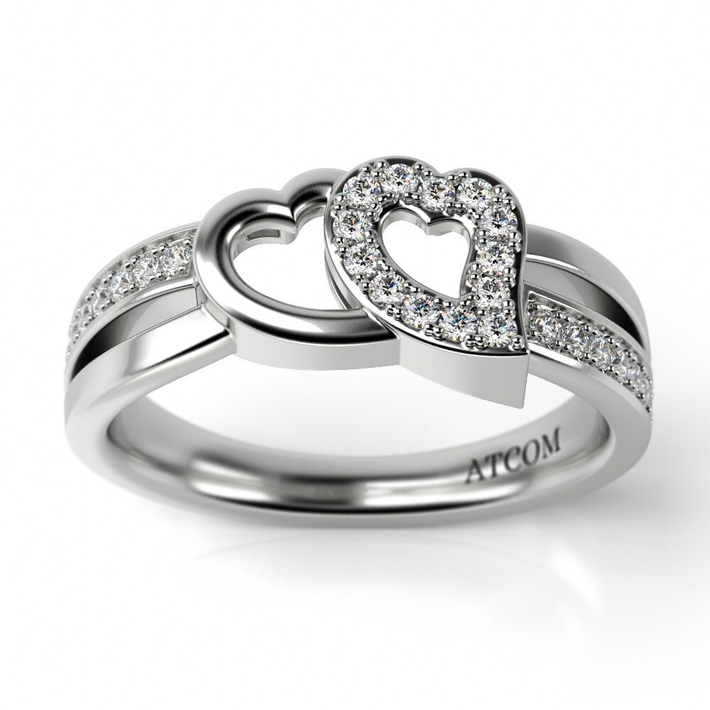 Inel de logodna din aur alb cu diamant Benedict 52