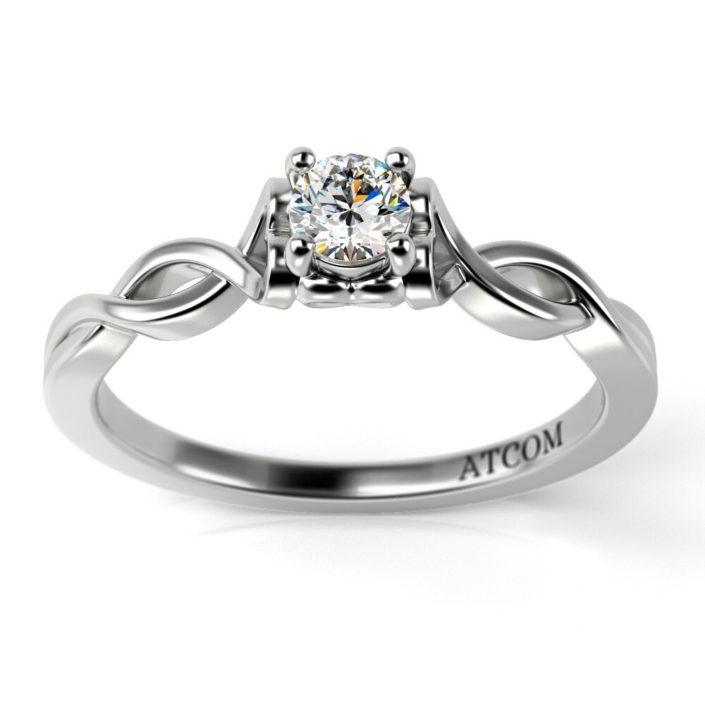 Inel de logodna din aur alb cu diamant Viktor 48